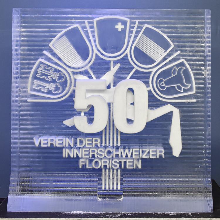 Logo Floristenverband aus Eis