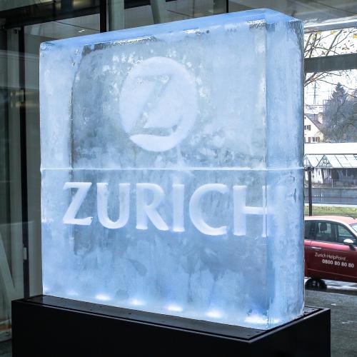 eisskulpturen.ch  Eislogo Zurich Versicherung